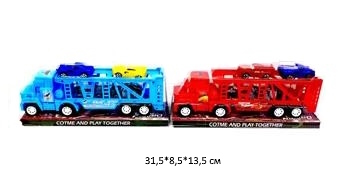 Машина инерц. арт. C207 Автовоз цвета микс с машинами колпак_ Машина инерц. арт. C207 Автовоз цвета микс с машинами колпак_