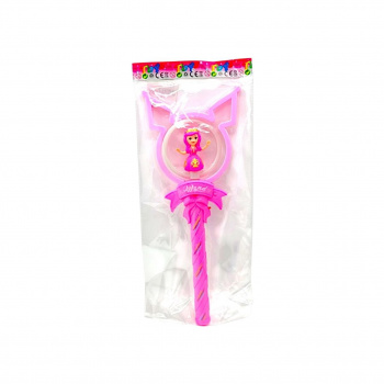 Палочка арт. JD123-8A "Волшебная" светящаяся с вертушкой цвета микс в пак._