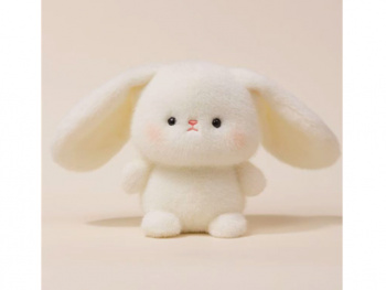 им Зайка арт. YE250909-1-8 Белый розовые щечки 16 см в пак.)