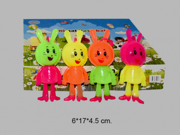 Мяч Антистресс арт. 1973-71/2218-40 Зайка свет, звук (12 шт.) в кор._=