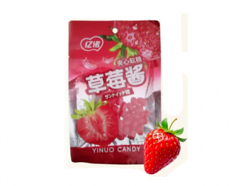 Конфета арт. 224776 Жевательные бобы "Клубника" 35 г 20 шт. упаковка