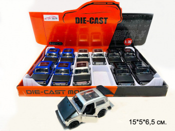 Модель металл. арт. SR-3627A ВАЗ Нива цвета микс (12 шт.) шоубокс•