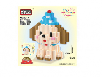 Конструктор арт. 8313-802-805 Микро Собака в шапочке 590 дет. в кор.