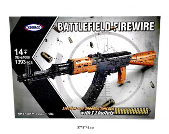 Конструктор арт. XB-24006 Автомат АК-47 1393 дет. в кор._