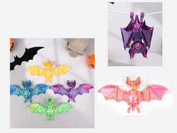 Фигурка 3Д арт. 3D022/3D039/AX-20-805 Летучая мышь подвижная цвета микс 1шт. в пак.)
