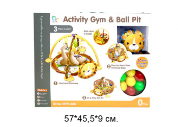 Коврик арт. 668-32 "Тигр-манеж" с шариками (30 шт.) развив. в кор._/8 шт./