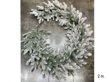 Ветка арт. 3018-601 Еловая заснеженная пушистая 2 м в пак.