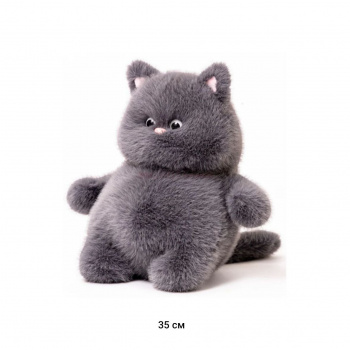 им Кошка арт. 240315-13-1 240920-5-1 240718-2-1-209 Толстячок серый 35 см в пак.)