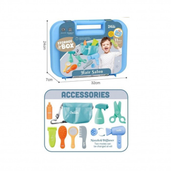 Набор стилиста арт. DL-010 "Парикмахер-барбер" 11 предметов в чемодане 32*7*24
