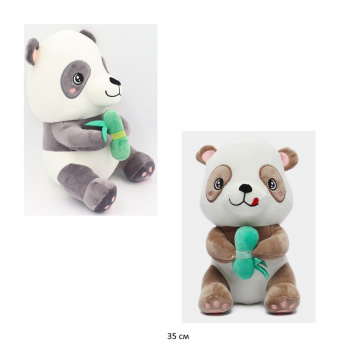 им Панда арт. 278-811 Цвета микс с бамбуком 35 см в пак.