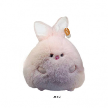 им Зайка арт. 209242 Розовый Толстячок-капелька норковый 35 см в пак.