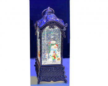 Фонарь Новогодний арт. DS2514-1-601 "Хоровод. Снеговик" свет 29 см в кор.