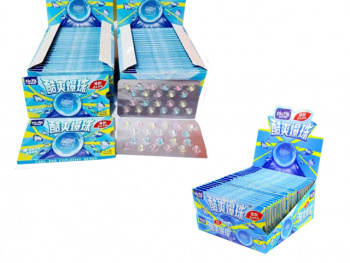 Конфета арт. 400331/400324 Мятная "Взрывные бусины" вкусы микс 0,56 г на листе 20 шт. в кор.