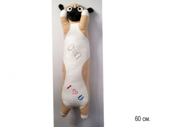 им Обнимашка арт. 396-2-811 Мопс с косточкой на животе 60 см в пак.