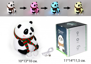 Ночник настольный арт. 140-LJC Панда меняет цвет с USB 1шт. в кор./100шт./