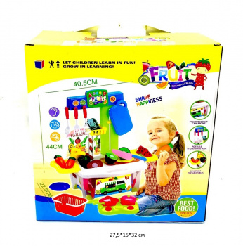 Набор мебели арт. JJL663 Кухня с посудой, нарезными овощами и фруктами в кор._
