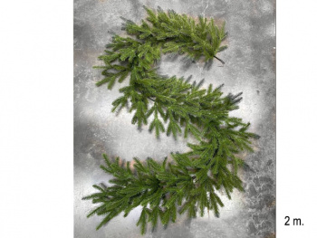 Ветка арт. 3017-601 Еловая зеленая пушистая 2 м в пак.