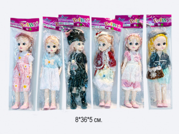 Кукла арт. JY33 Шарнирная в ассортименте в пак.•/240 шт./