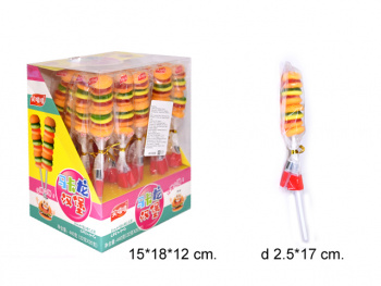 Мармелад арт. 354523/174994 "Гамбургер" на палочке 22 г 20 шт. в кор.'#,