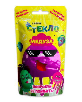 Слайм Стекло "Медуза", фиолетовый неон 150 гр Слайм Стекло "Медуза", фиолетовый неон 150 гр