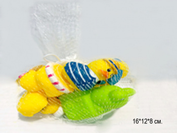 Игрушка резиновая арт. SC98-8C Набор Зверята в сетке•