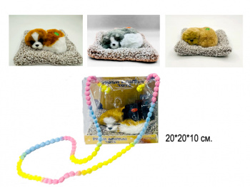 им Плюшевый питомец арт. 40710-1 Собака в ассортименте в прозрачной сумке•