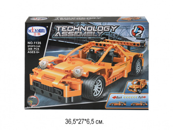 Конструктор арт. 1135 Автомобиль 348 дет. в кор.•/48 шт./