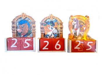 Календарь арт. 528-2-502 Лошадь фигурный дерево ассорти (12 шт.) упаковка