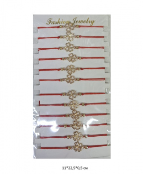 Нить красная арт. 2B-5 Цветок золото 12 шт. в пак.