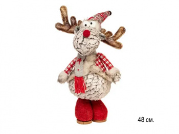 им Олень арт. L1016-601 В красных сапожках, колпаке в пак.