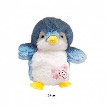 им Пингвин арт. УE250506-5-2 Голубой с сумочкой 25 см в пак.) им Пингвин арт. УE250506-5-2 Голубой с сумочкой 25 см в пак.)