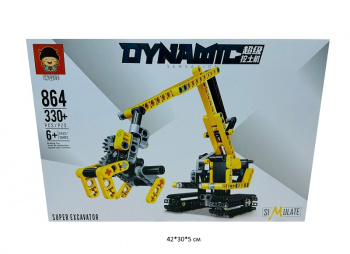 Конструктор арт. 864 Экскаватор гусеничный 330 дет. в кор.• Конструктор арт. 864 Экскаватор гусеничный 330 дет. в кор.•