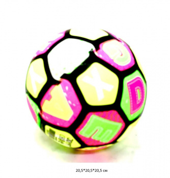 Мяч резин. арт. 25172-7A Буквы 63 г в пак._ Мяч резин. арт. 25172-7A Буквы 63 г в пак._