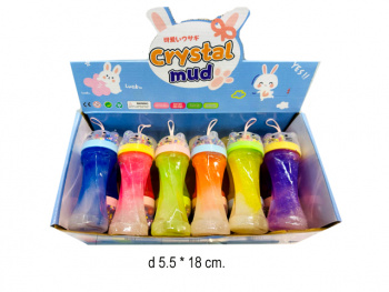 Лизун арт. 82584-6 Медведь с шариками колба фигурная (12 шт.) шоубокс•