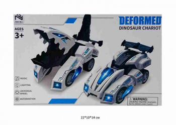 Трансформер арт. 878 Машина-динозавр на батар. свет, звук в кор.~