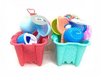 Песочный набор арт. KZ-6152 Ведерко с инструментами в сет._/48 шт./