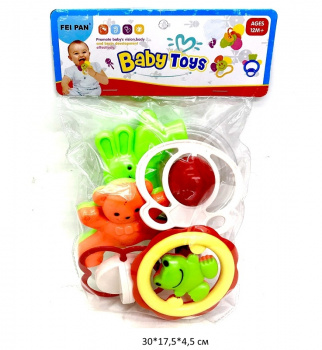 Погремушка арт. 326-B150 Набор "Зверята" в пак._