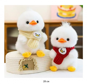 им Утенок арт. YE250914-3 В вязаном шарфе цвета микс 28 см в пак.) им Утенок арт. YE250914-3 В вязаном шарфе цвета микс 28 см в пак.)