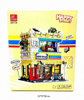Конструктор арт. JIEX-89116 Здание минимаркета 1389 дет. в кор._
