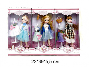 Кукла арт. YF1102I Шарнирная с платьем в ассортименте в кор._/96 шт./