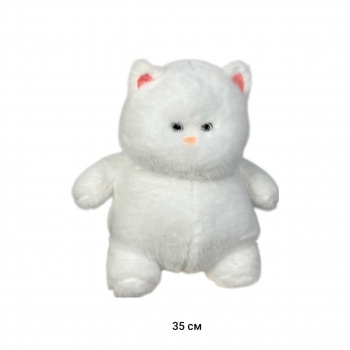 им Кошка арт. 240315-13-3 240920-5-3 240718-2-3-209 Толстячок белый 35 см в пак.)