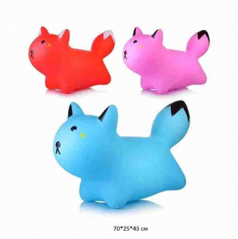 Мяч прыгун арт. 88-9 "Кот" 1300гр звук цвета микс в пак. 75*45