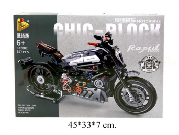 Конструктор арт. 672002 Мотоцикл 827 дет. в кор._/36 шт./