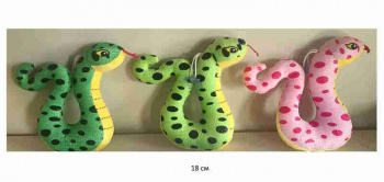 им Змея арт. 240810-17 Пятнистая цвета микс на присоске 18 см в пак.)