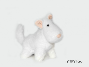 им Собака арт. 209119 Терьер белый стоит ароматизированный 16*21 см в пак.