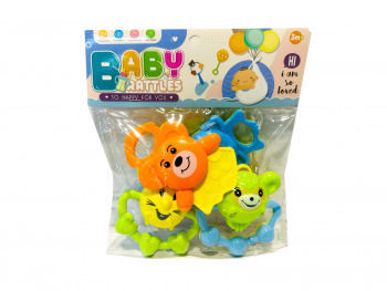 Погремушка арт. 181-8 Набор "Зверята" в пак.• /144 шт./