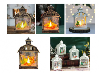 Фонарь Новогодний арт. 69081-502 В ассортименте 14 см свет (12 шт.) шоубокс