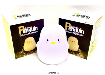 Ночник настольный арт. LJC-129 Пингвин меняет цвет с USB в кор._