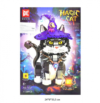 Конструктор арт. DK7047/7047 Кот-волшебник 1128 дет. в кор._