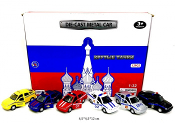 Модель металл. арт. TCC1819P-1820P-12D ВАЗ Такси, СК, Пожарная, Полиция (12 шт.) шоубокс_ Модель металл. арт. TCC1819P-1820P-12D ВАЗ Такси, СК, Пожарная, Полиция (12 шт.) шоубокс_